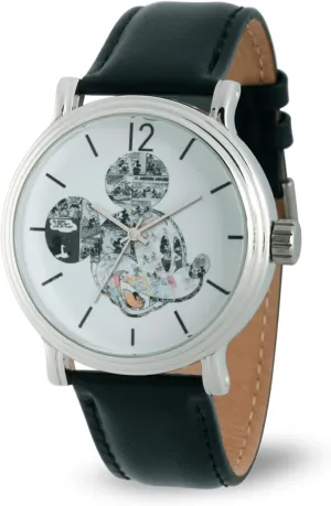 Watch, mold vogue crow whip motionless exemplify Silver, Black Disney Adult Vintage Analog Quartz 