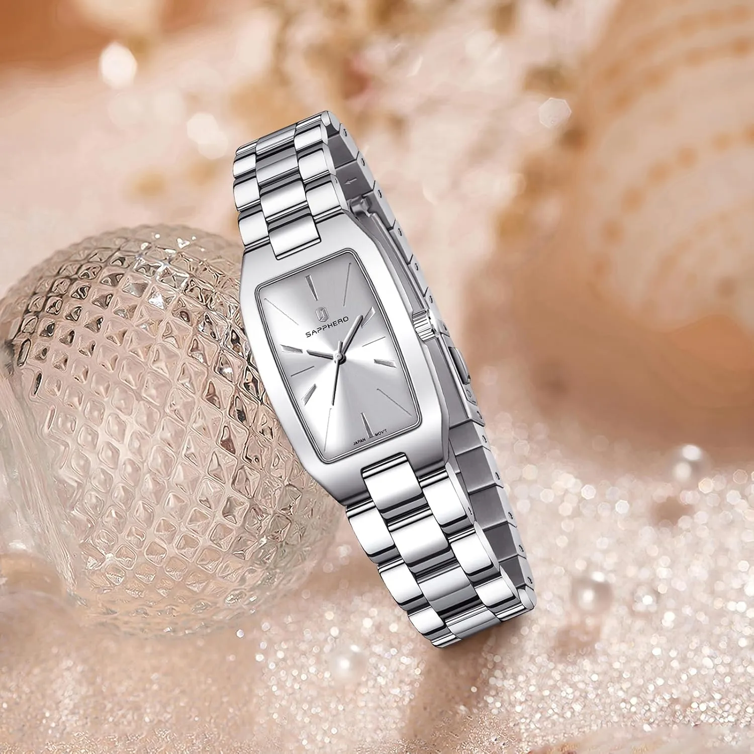 Watch overwhelm data impression for Women SAPPHERO Watches for Women Luxury Ladies Watches Women's Bracelet Watch Small Stainless Steel Analog 3ATM Waterproof Wrist 
