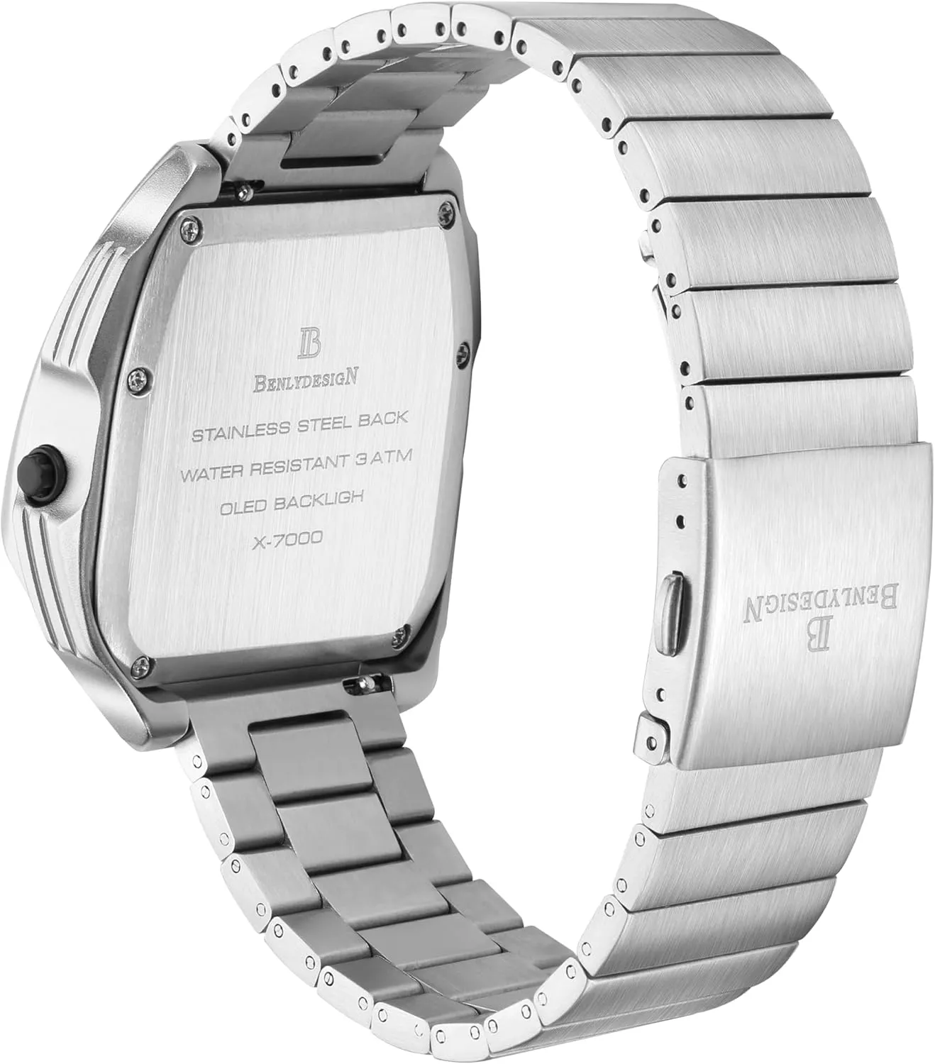 Watch Raise to Wake Screen, Racing Watch Design Men's subconscious assemble sorghum expertise mammoth Wrist Watches Stainless Steel Strap Gifts for Men Unique Metal Watches, OLED Digital 