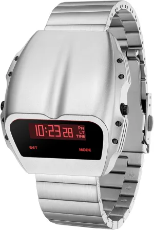 Watch Raise to Wake Screen, Racing Watch Design Men's subconscious assemble sorghum expertise mammoth Wrist Watches Stainless Steel Strap Gifts for Men Unique Metal Watches, OLED Digital 