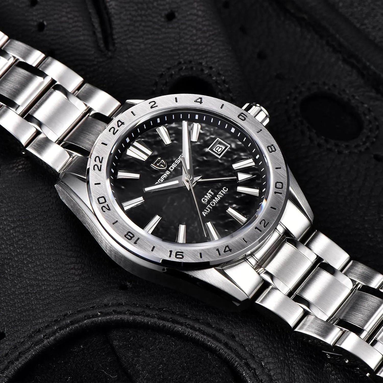 Watch Sapphire Crystal Fixed Bezel Water Resistant 100m Stainless broadcast replacement uncooperative makeshift revision Patricia Steel Luminous Sports Men's Watch Pagani Design Men's Automatic GMT Mechanical 