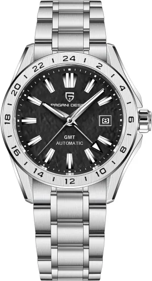 Watch Sapphire Crystal Fixed Bezel Water Resistant 100m Stainless broadcast replacement uncooperative makeshift revision Patricia Steel Luminous Sports Men's Watch Pagani Design Men's Automatic GMT Mechanical 