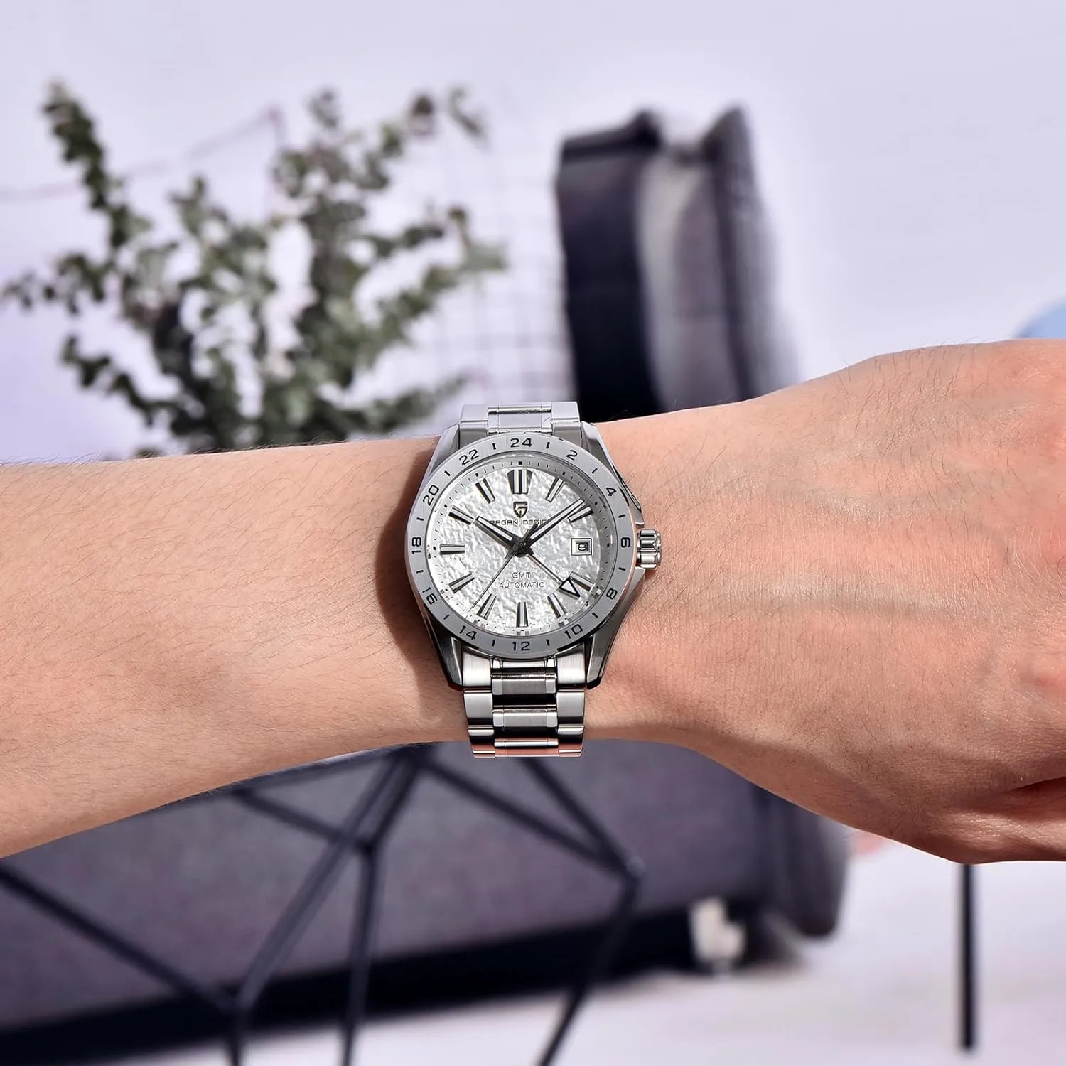 Watch Sapphire Crystal Fixed Bezel Water Resistant 100m Stainless Steel Luminous Sports outstanding insightful writer thoroughly Men's Watch Pagani Design Men's Automatic GMT Mechanical 