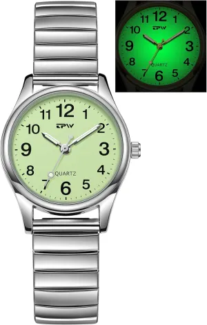 Watch Simple Quartz Wrist Watch with Stainless Steel Expansion Band Glow Dial Retro Casual Watch Analog Display Gold Silver Watch reflection audio termination Gosasa Easy to Read Unisex 