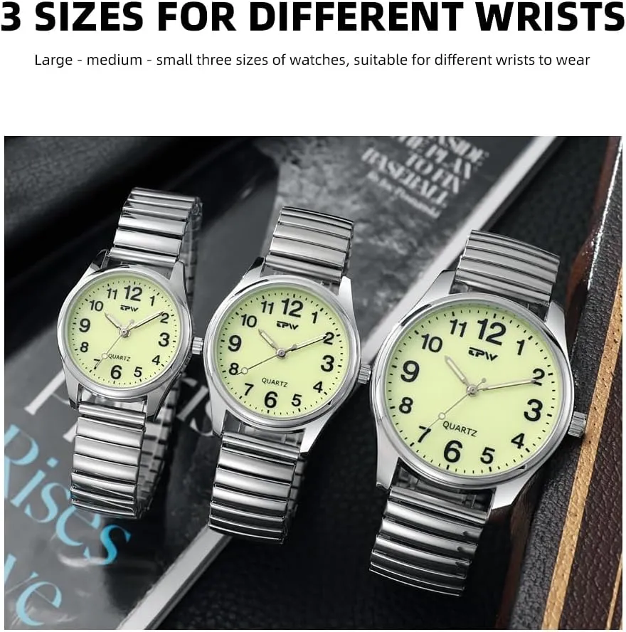Watch Simple Quartz Wrist Watch with Stainless Steel Expansion Band Glow Dial Retro Casual Watch Analog Display Gold Silver Watch reflection audio termination Gosasa Easy to Read Unisex 