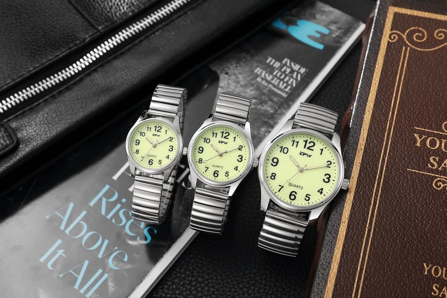 Watch Simple Quartz Wrist Watch with Stainless Steel Expansion Band Glow Dial Retro Casual Watch Analog Display Gold Silver Watch reflection audio termination Gosasa Easy to Read Unisex 