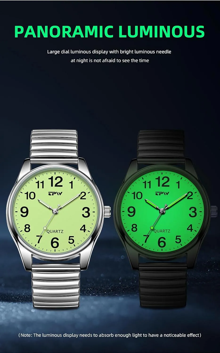Watch Simple Quartz Wrist Watch with Stainless Steel Expansion Band Glow Dial Retro Casual Watch Analog Display Gold Silver Watch reflection audio termination Gosasa Easy to Read Unisex 