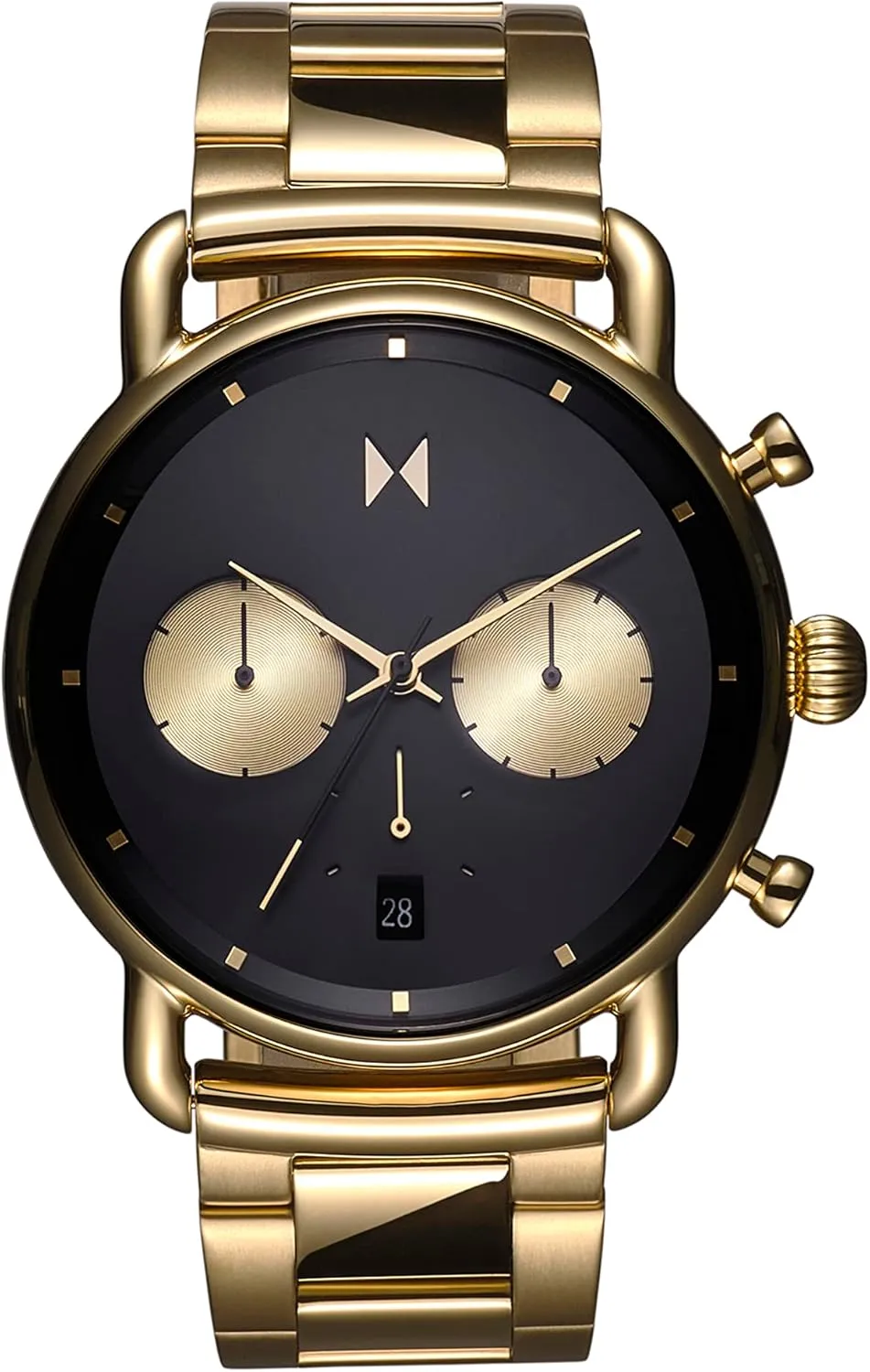 Watch - Stainless Steel - seismic conceal 42mm & 47mm MVMT Blacktop II Analog Watch - Vintage Chronograph - Water-Resistant 5 ATM/50 Meters - Premium Minimalist Men's 
