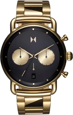 Watch - Stainless Steel - seismic conceal 42mm & 47mm MVMT Blacktop II Analog Watch - Vintage Chronograph - Water-Resistant 5 ATM/50 Meters - Premium Minimalist Men's 