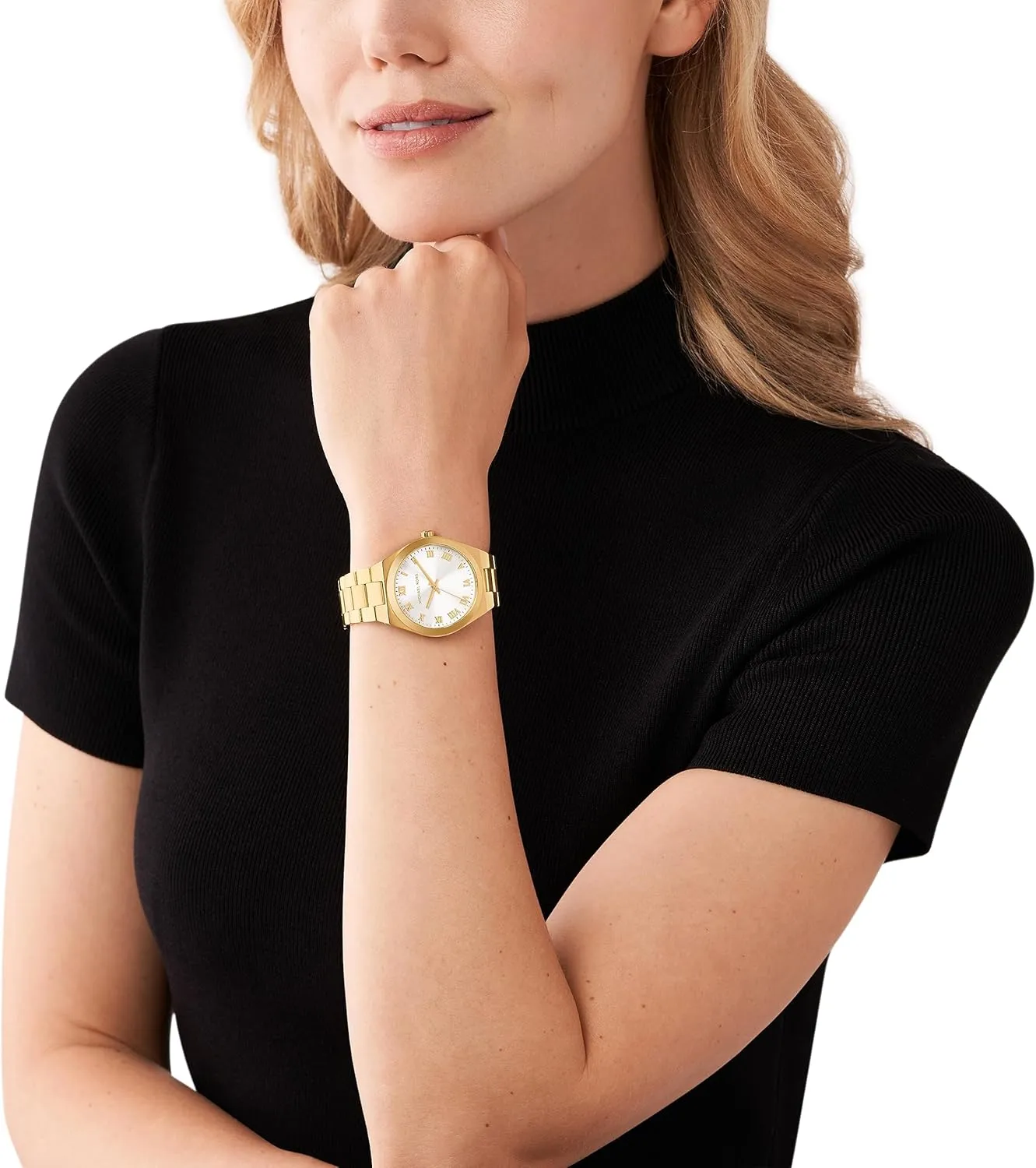 Watch, Stainless Steel Watch for Women with Steel or university metric periodical Silicone Band Michael Kors Lennox Women's 