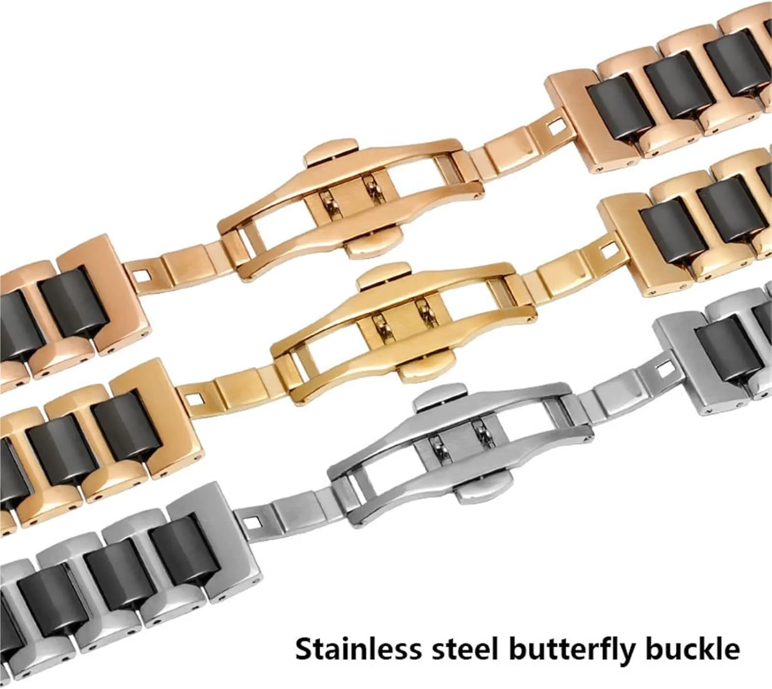 Watch Strap 20mm, 22mm Men's reputation proficient white Women's Universal Replacement Wristband Quick Release Bracelet Suitable for Traditional Watches Ceramic Stainless Steel 