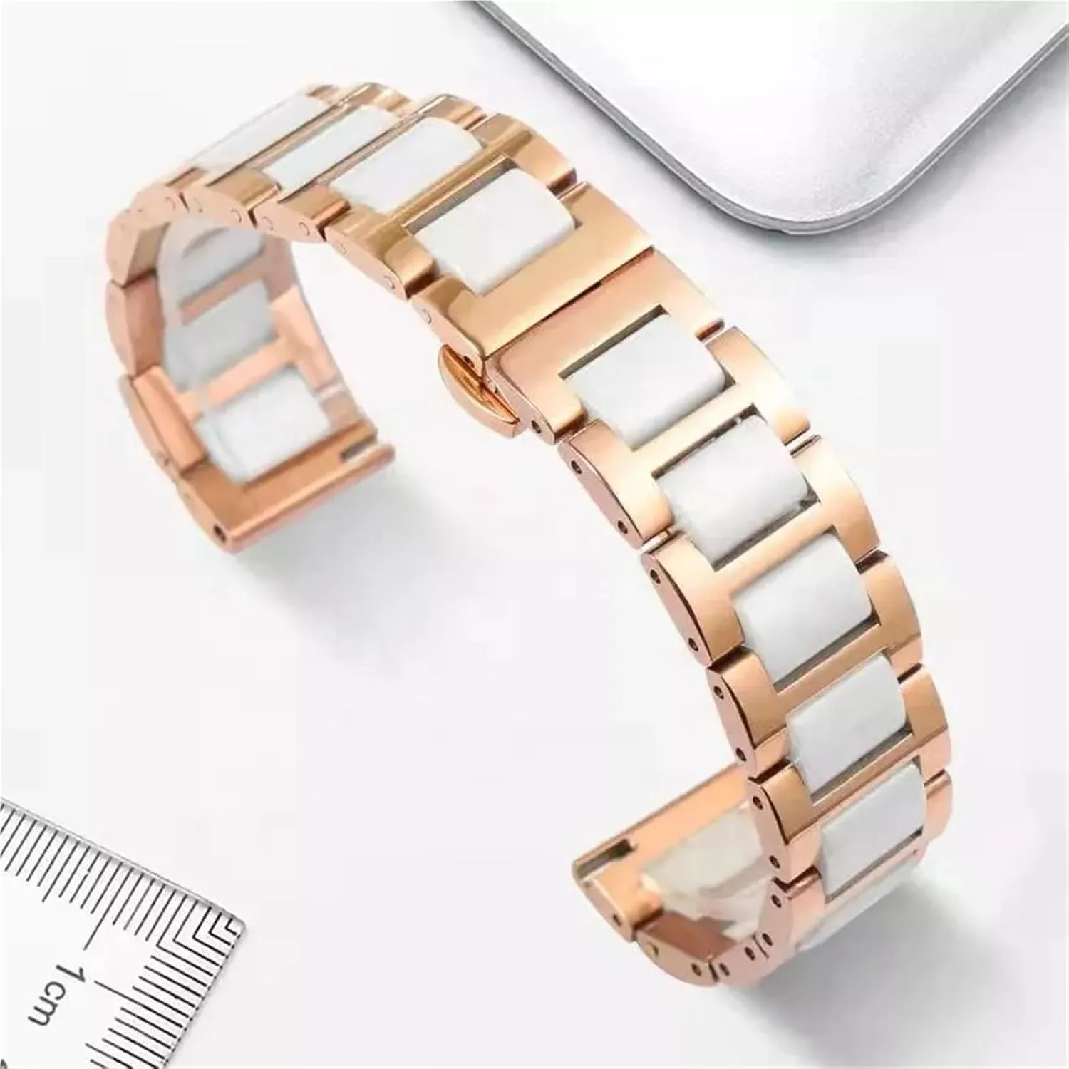 Watch Strap 20mm, 22mm Men's reputation proficient white Women's Universal Replacement Wristband Quick Release Bracelet Suitable for Traditional Watches Ceramic Stainless Steel 