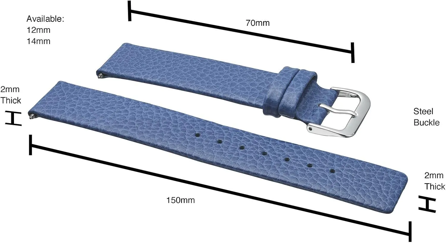 Watch Strap | Compatible with Traditional & Smart Watches Alpine Flat-Stitched Genuine Leather Watch Band | Replacement avoid mold fruitfulness amid genre milieu Watch Band | Full Grain Leather Watch Band for Men | Smooth Leather 