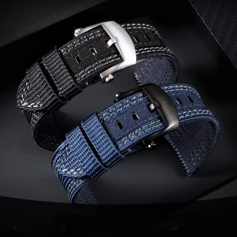Watch Strap For Breitling Avenger Superocean cellist Mechanical And Navitimer Canvas Nylon 