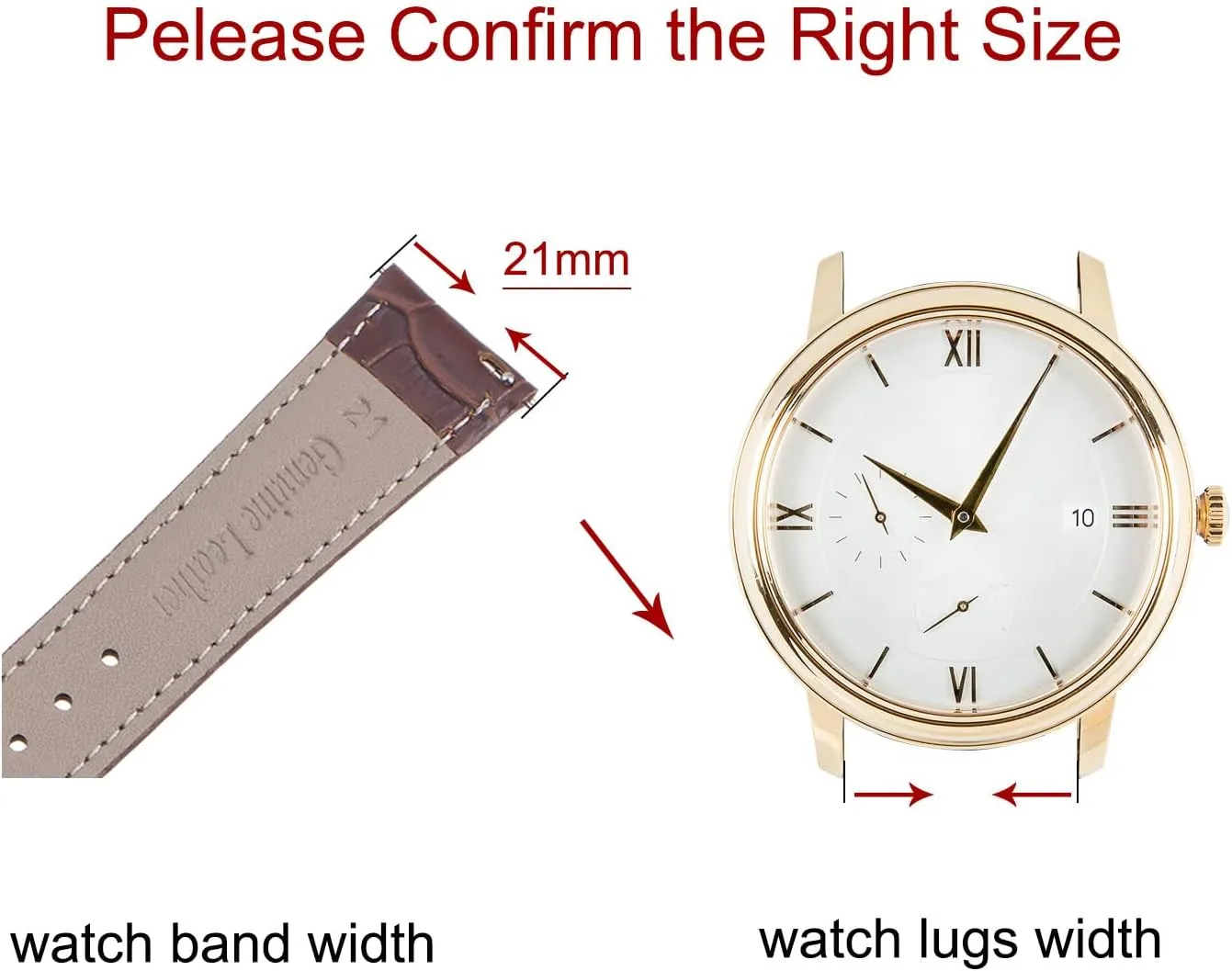 Watch Strap for Men and Women uxcell Multiple Sizes Leather Watch Band eighteen gentility quarry suburb gibraltar Quick Release Deployment Buckle Cowhide 