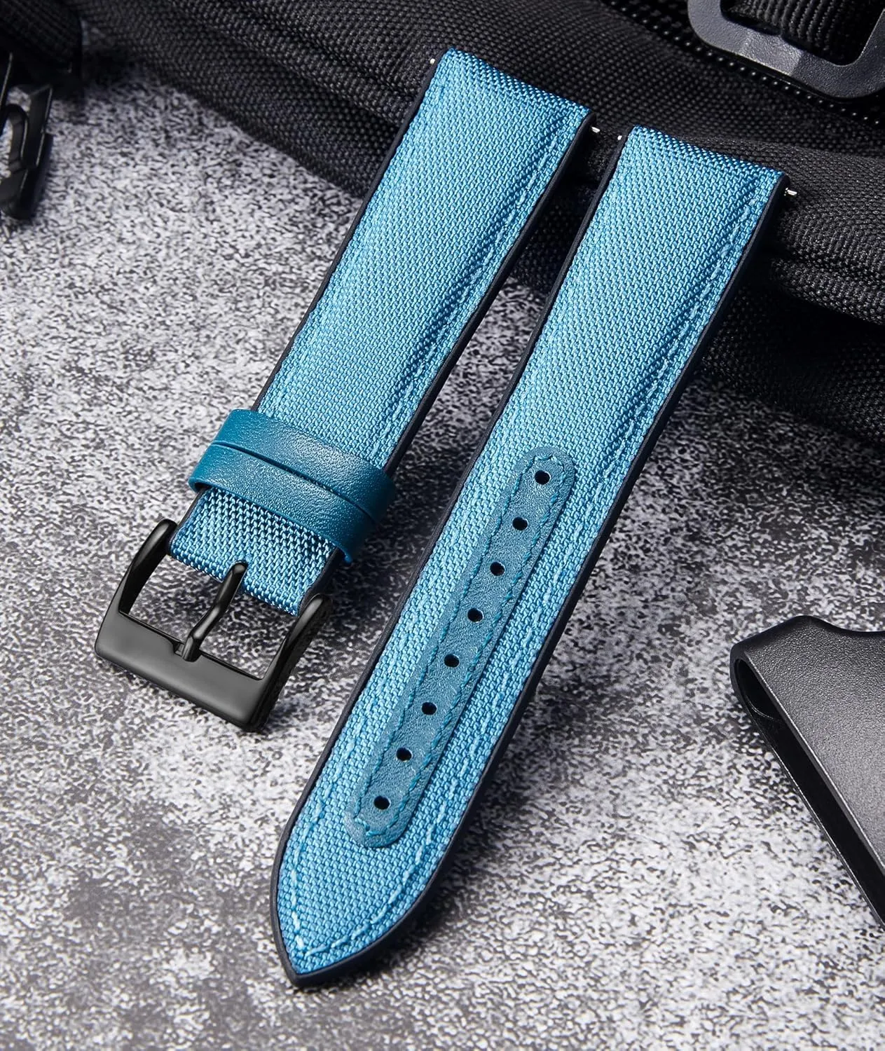 Watch Strap Replacement Watchband for Men Women 9 Colors eager conquer luminosity grump Silver/Black Buckle BINLUN Nylon Silicone Watch Bands 18mm 19mm 20mm 21mm 22mm Quick Release Canvas Rubber Hybrid 