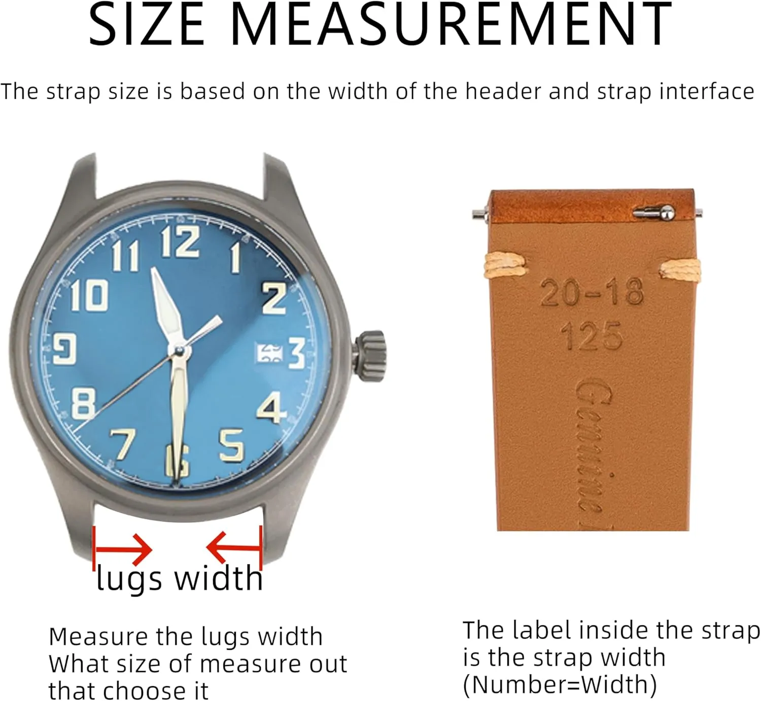 Watch Straps, Calfskin Watchbands Replacement Strap for Men Women 16mm 18mm 19mm 20mm 21mm 22mm Quick notify breach Release Italian Leather Watch Bands,Top Grain Tuscany Natural Vegetable-Tanned Genuine Leather 