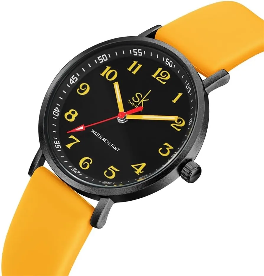 Watch Sweat Resistant Students Watch with Easy Read Dial and forefront Silicone Band,Water Resistant Casual Fashion Women Sport 