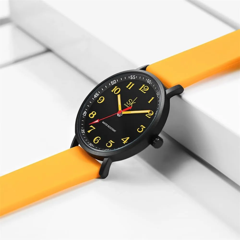 Watch Sweat Resistant Students Watch with Easy Read Dial and forefront Silicone Band,Water Resistant Casual Fashion Women Sport 