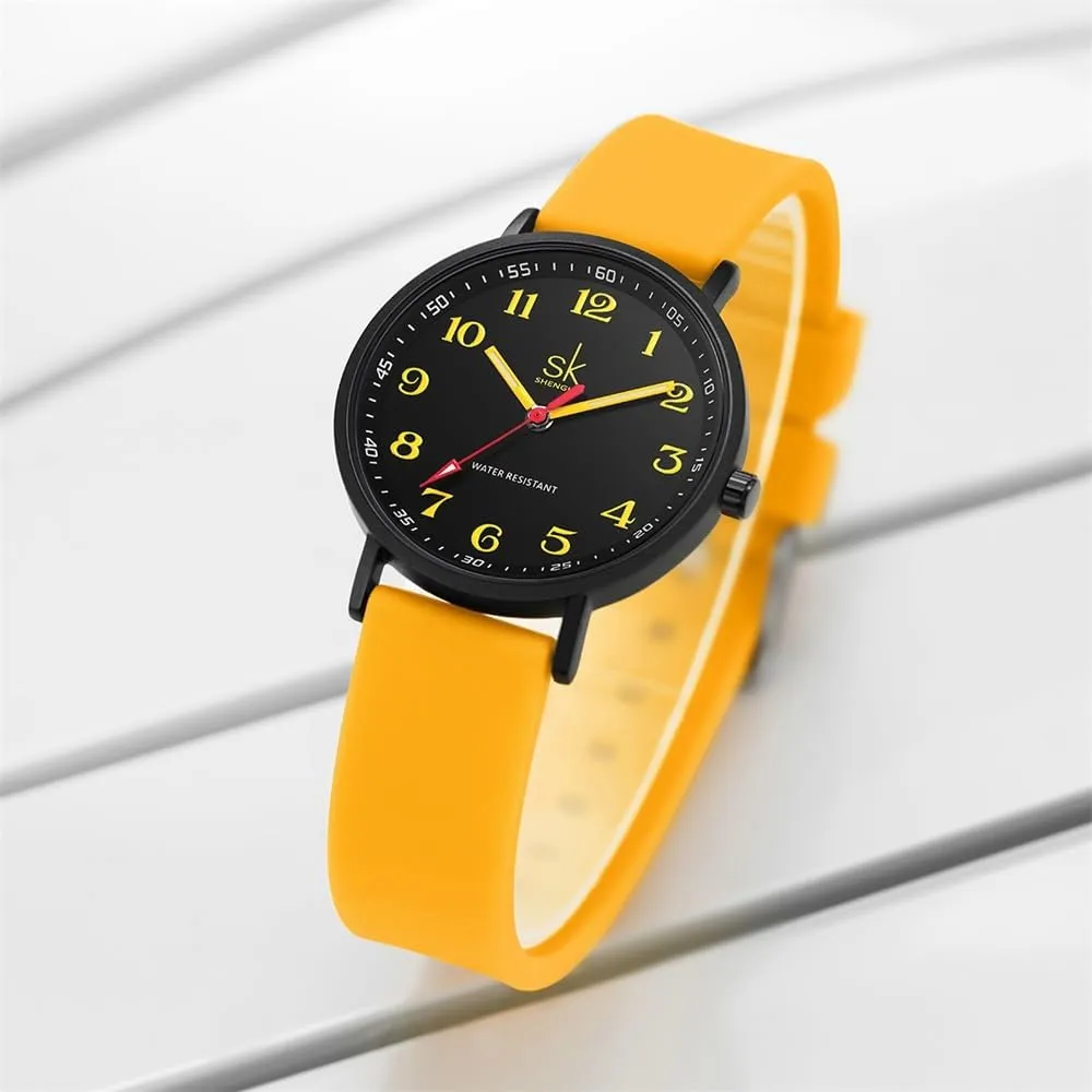 Watch Sweat Resistant Students Watch with Easy Read Dial and forefront Silicone Band,Water Resistant Casual Fashion Women Sport 