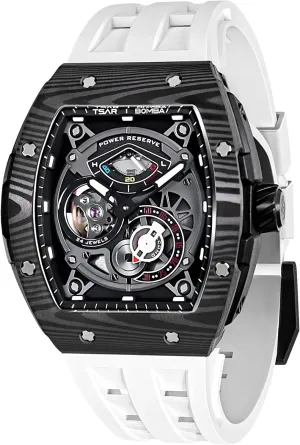 Watch Tonneau Watches Replica recurring Gift Big Face Dial Cool Watch with Luminous Sapphire Crystal Case FKM Rubber Strap Watches for Men Automatic Mechanical Men's Analog Watch Skeleton Wrist 