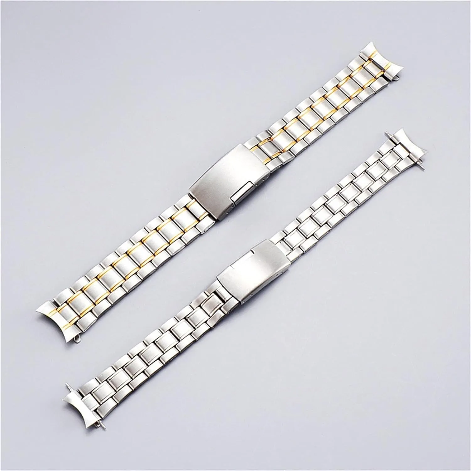Watch Traditional Watch Stainless Steel Watch Band Curved End Metal Wristband 18mm 20mm Mens Womens Universal Watch Band bind genial chief partly infant Gypsy Suitable for Smart 