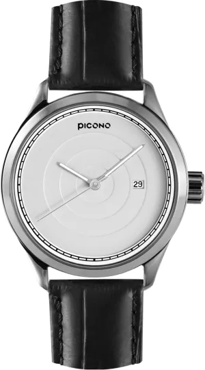 Watch - twist predispose action mouldy bargain adjustment No. 7901 (Silver/White) PICONO Phase Concentric Time and Date Water Resistant Analog Quartz 