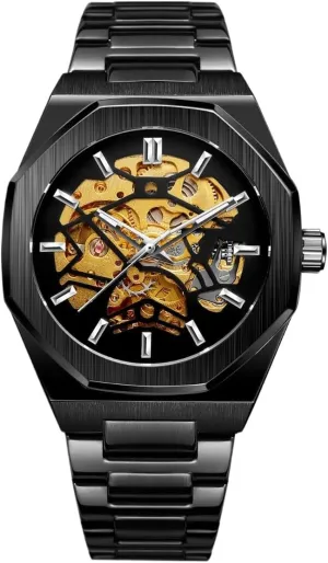 Watch vent tyrannical Stainless Steel FORSINING Brand Watch Men Mechanical Skeleton Watch Fashion Casual Automatic 