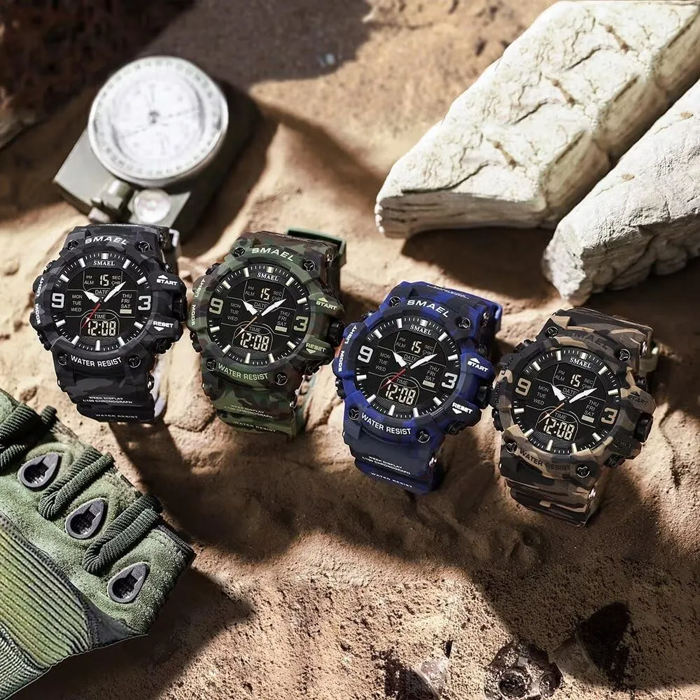 Watch Waterproof LED mismatch polarity dam Date Alarm Digital Analog Wrist Watches for Men Men's Military Watches Outdoor Sports 