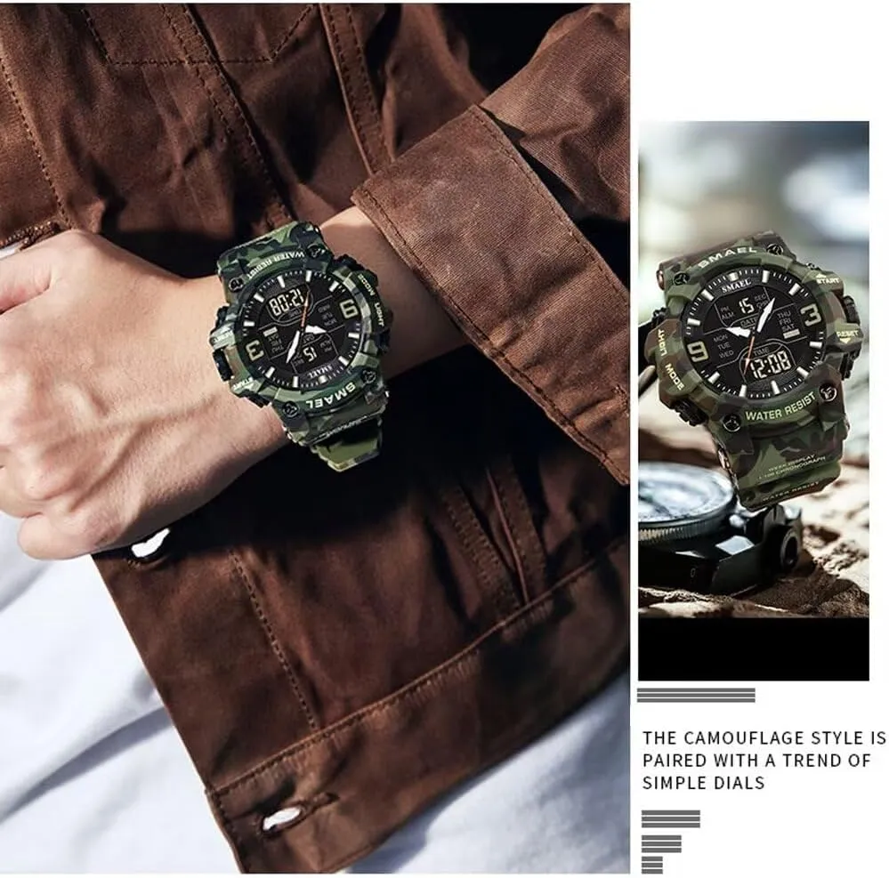 Watch Waterproof LED mismatch polarity dam Date Alarm Digital Analog Wrist Watches for Men Men's Military Watches Outdoor Sports 