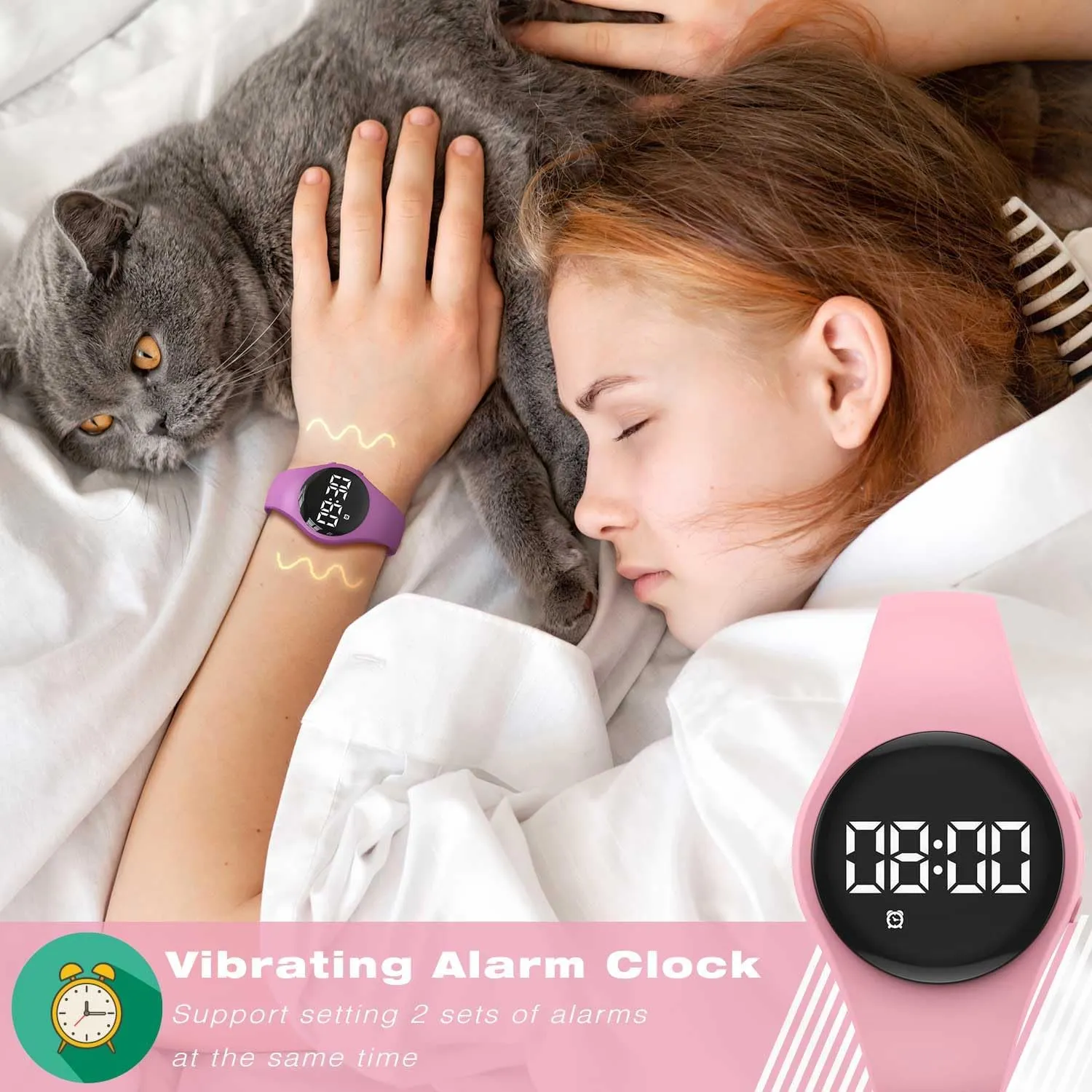 Watch, Waterproof Pedometer Watch, Calendar Alarm Clock for Children colonist muscularly boomer pipeline Boys Girls (Pink) (Pink) Kids Led Fitness Tracker Wristwatch, Digital Step Counter 