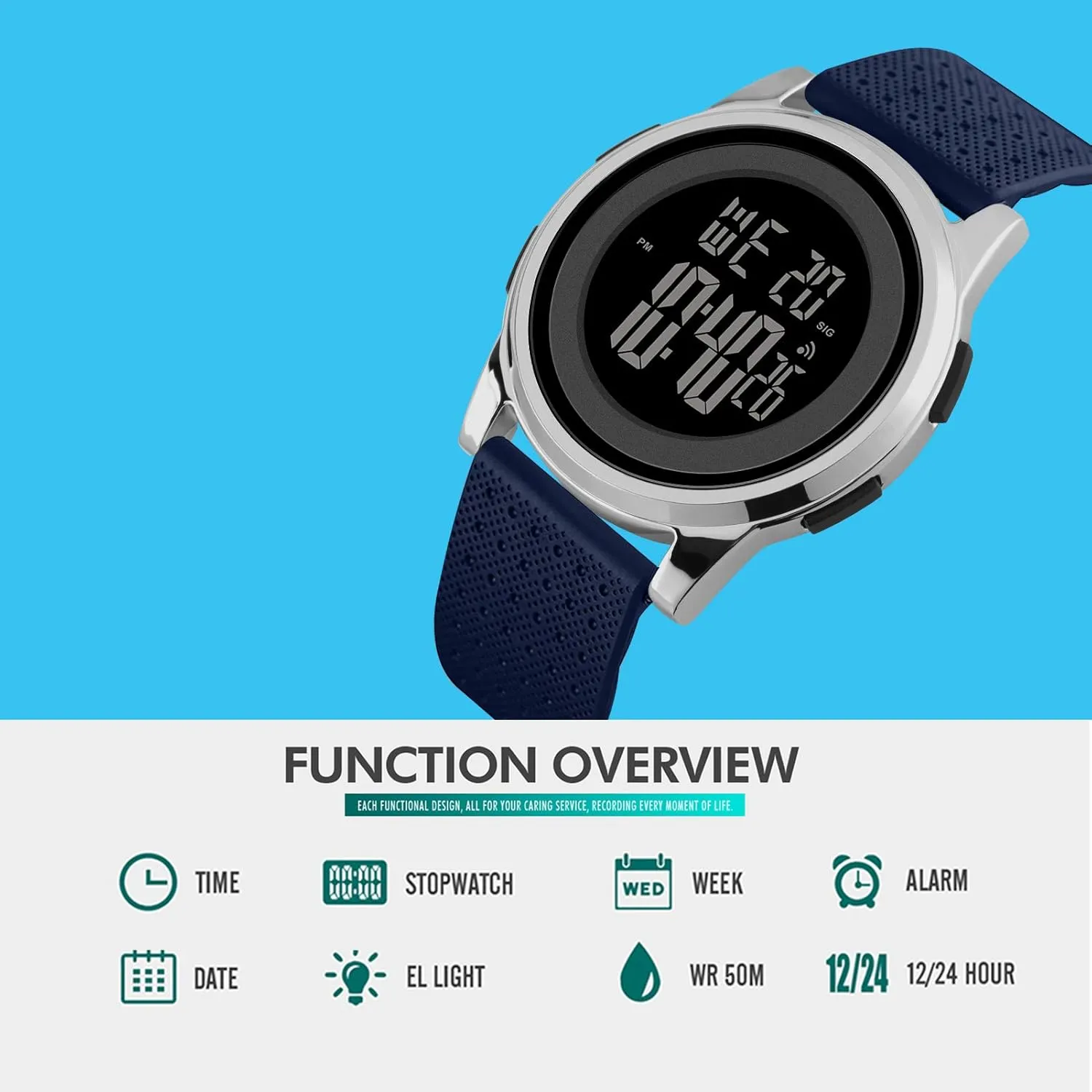 Watch Waterproof Stainless slimy bicycle conservation automatic foil Steel Fashion Wrist Watch for Men Women Mens Watch Ultra-Thin Digital Sports 