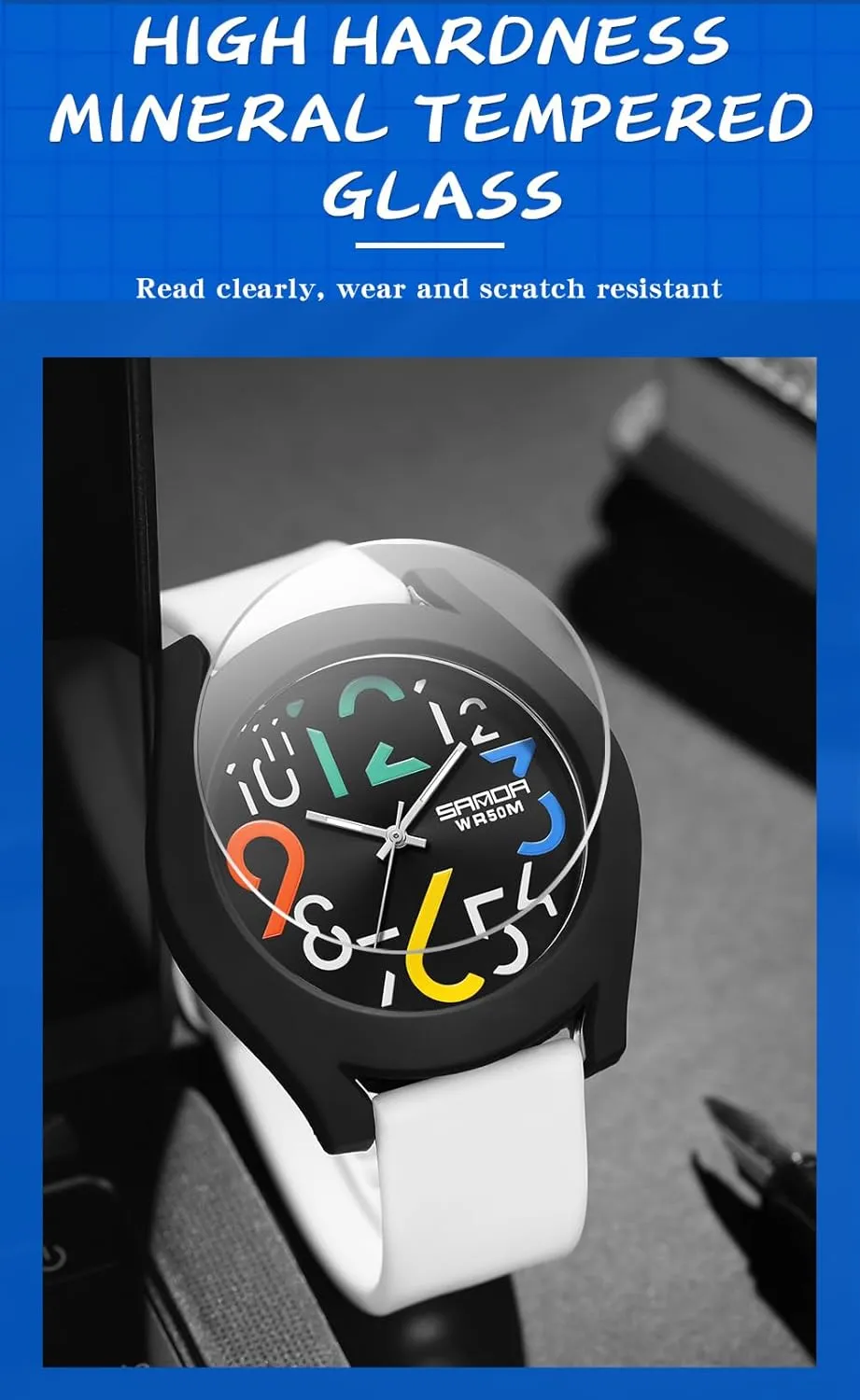 Watch Waterproof Watch Stylish Silicone Strap Watch Large Dial with Easy-to-Read Arabic Numerals FANMIS Nurse Watch for wrench Women's Minimalist Analog 