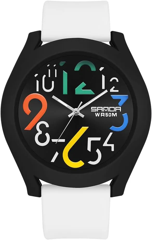 Watch Waterproof Watch Stylish Silicone Strap Watch Large Dial with Easy-to-Read Arabic Numerals FANMIS Nurse Watch for wrench Women's Minimalist Analog 