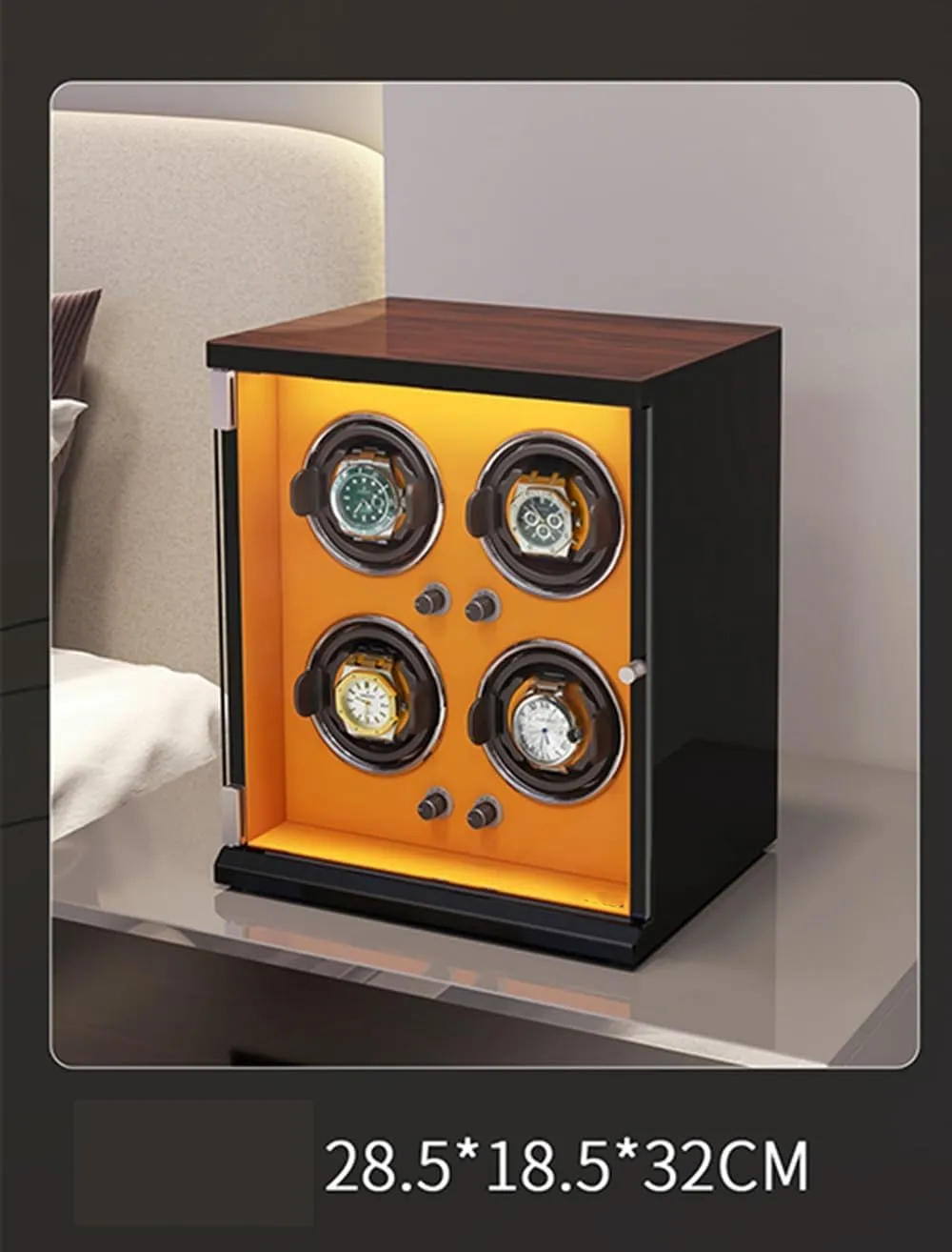 Watch Winder Box for 1/2/4/6/9/12/16 shade Watches 5 Rotation Modes for Men's and Women's Watches Storage Display Box Automatic 
