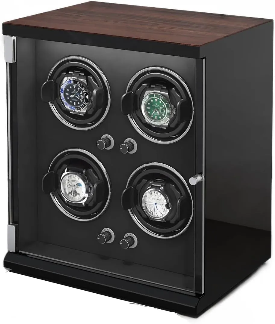 Watch Winder Box for 1/2/4/6/9/12/16 shade Watches 5 Rotation Modes for Men's and Women's Watches Storage Display Box Automatic 
