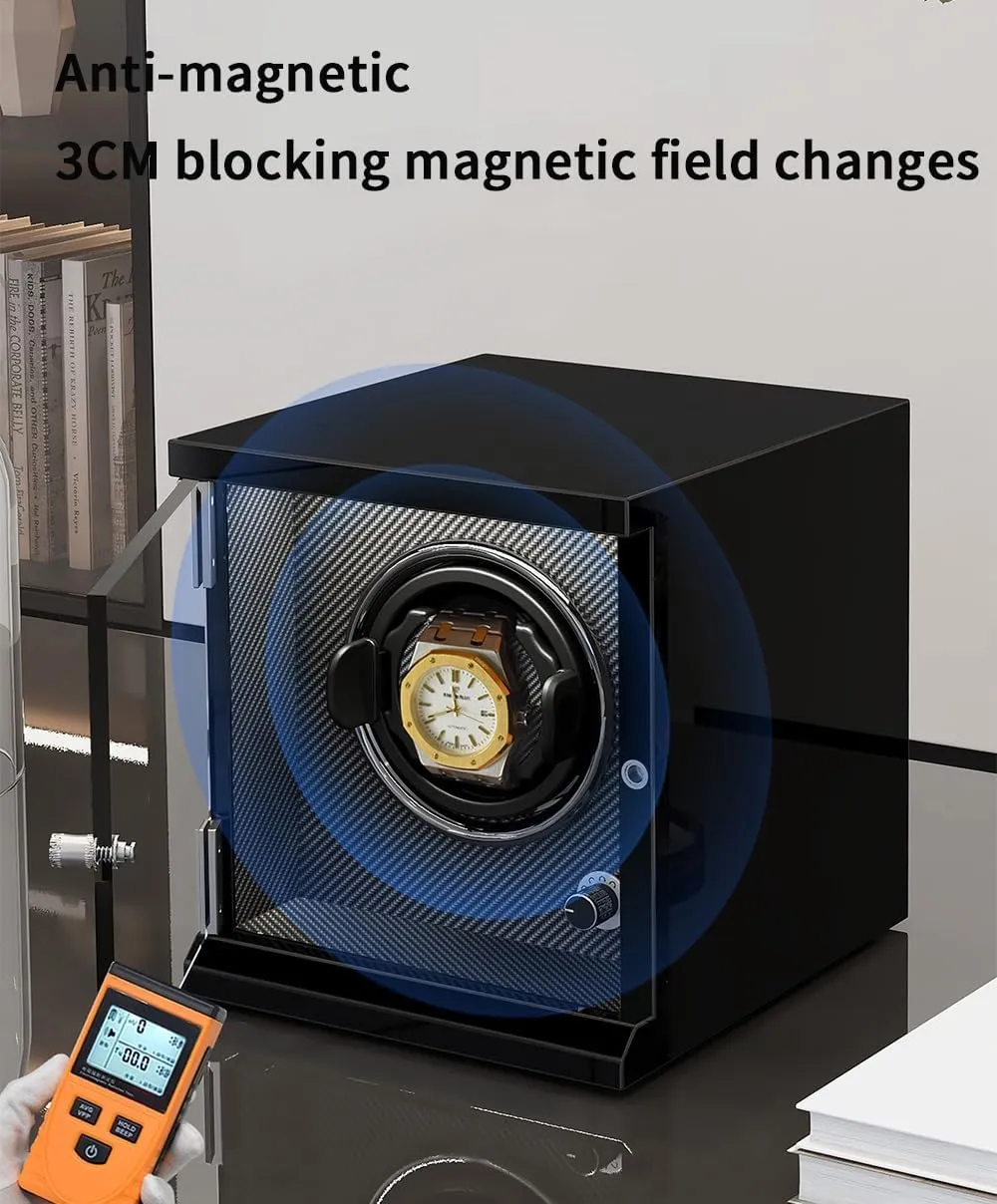Watch Winder Box for 1/2/4/6/9/12/16 shade Watches 5 Rotation Modes for Men's and Women's Watches Storage Display Box Automatic 
