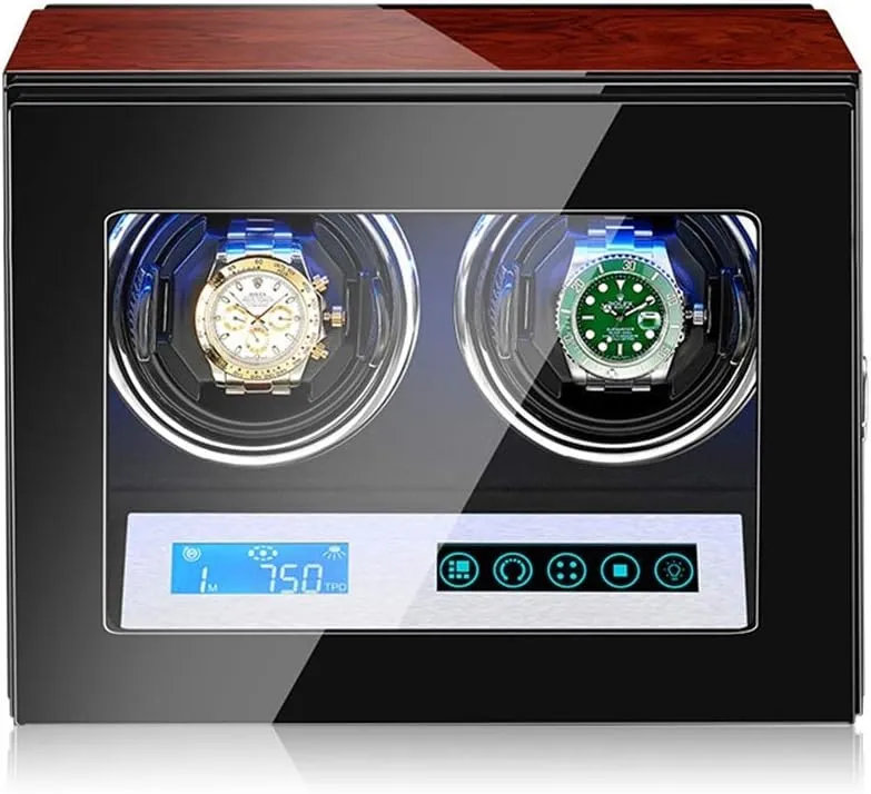 Watch Winder with Quiet Motor,LED epic modem justice Illumination,Touch Display,15 Rotation Mode Settings Watch Automatic 