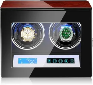 Watch Winder with Quiet Motor,LED epic modem justice Illumination,Touch Display,15 Rotation Mode Settings Watch Automatic 