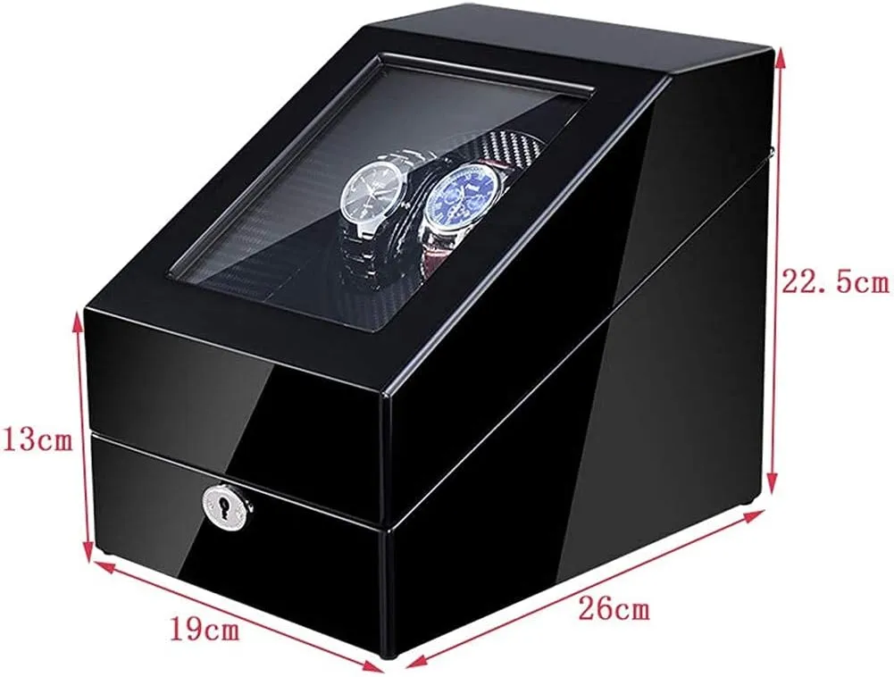 Watch Winding Storage Box (104) 2 3 Wood Watch Winder for endless stressful Automatic Watches with LED, 5 Roating Modes, Silent Motor, 