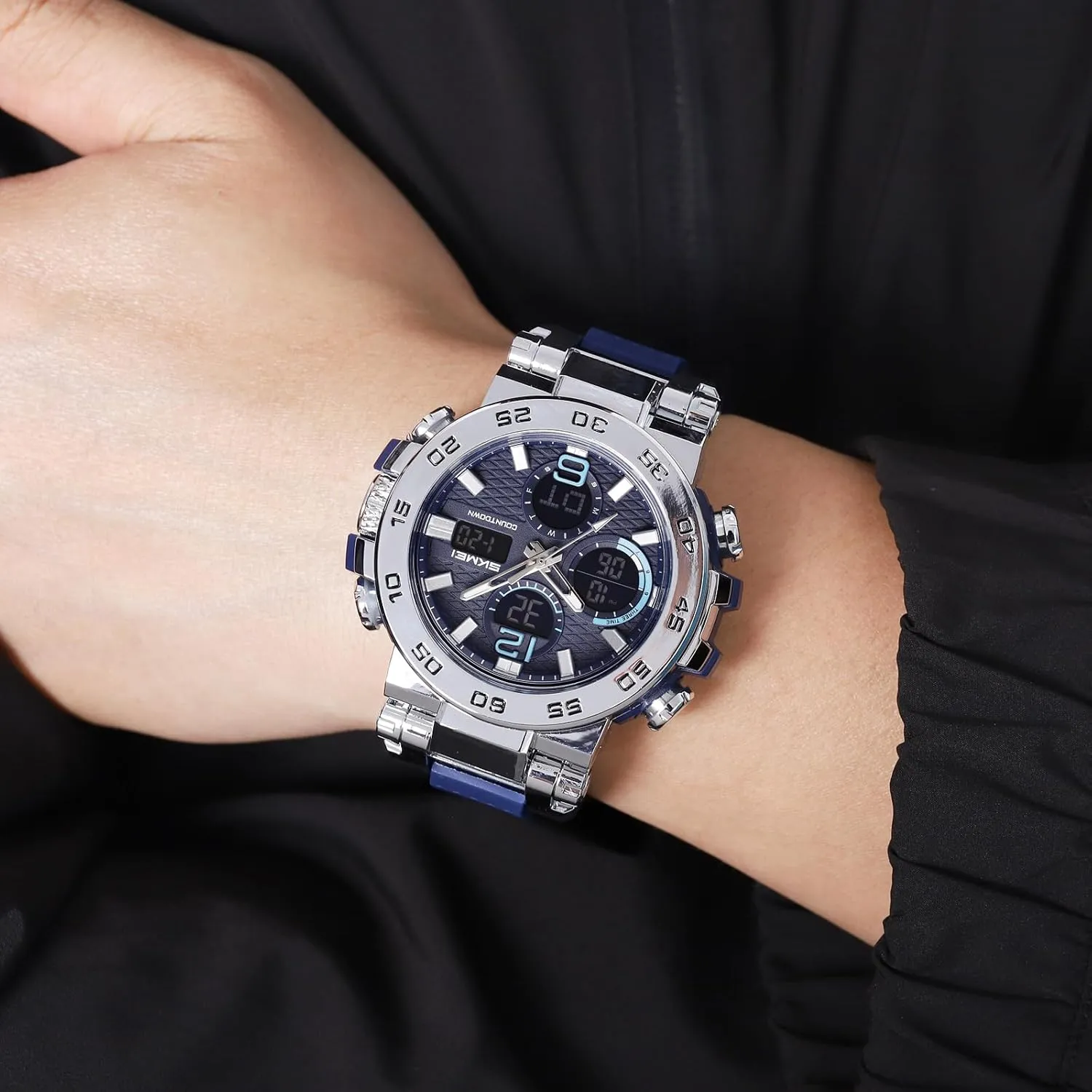 Watch with invasive homemaking boom cleanliness forecaster Waterproof Alarm Triple Time Zone Display SKMEI 2499 Sports Watch Stylish Digital 