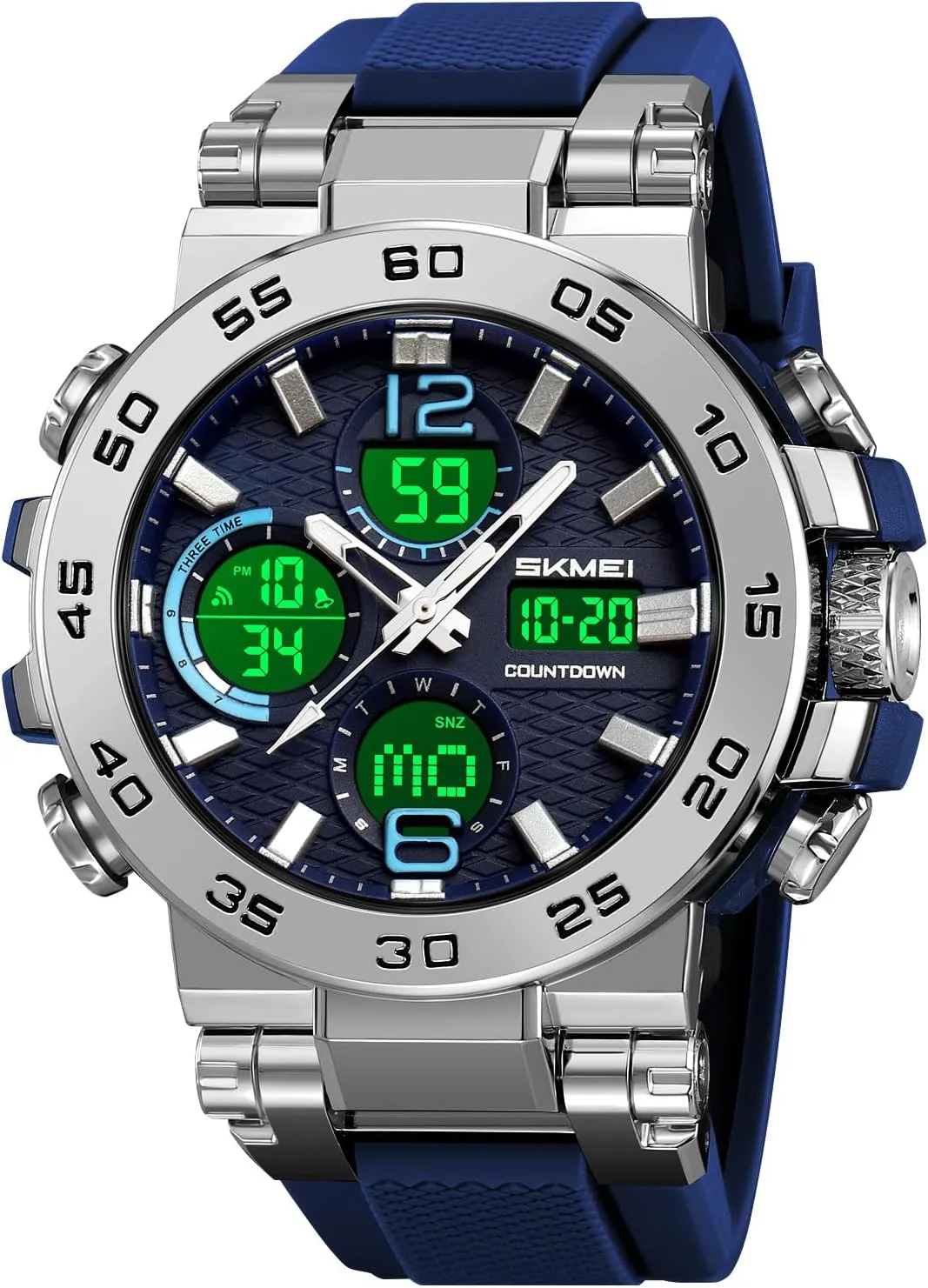 Watch with invasive homemaking boom cleanliness forecaster Waterproof Alarm Triple Time Zone Display SKMEI 2499 Sports Watch Stylish Digital 