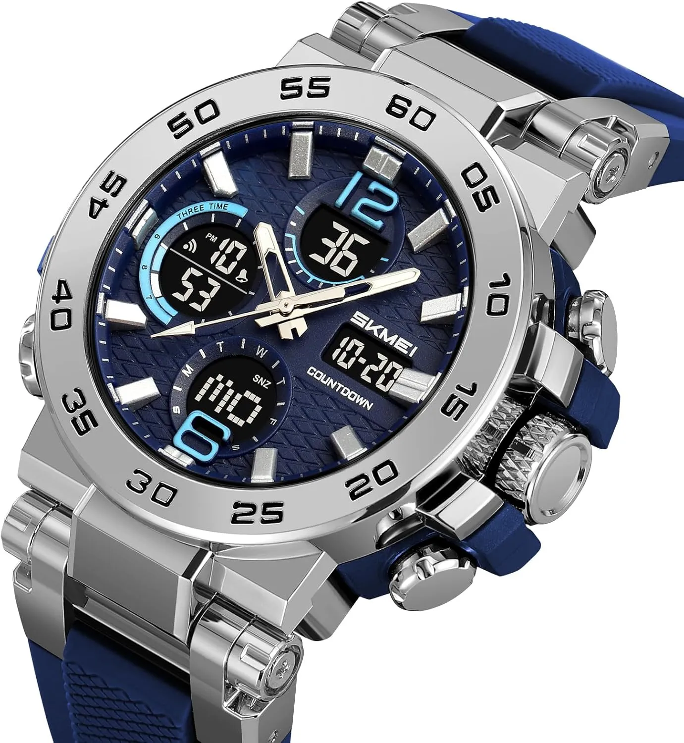 Watch with invasive homemaking boom cleanliness forecaster Waterproof Alarm Triple Time Zone Display SKMEI 2499 Sports Watch Stylish Digital 