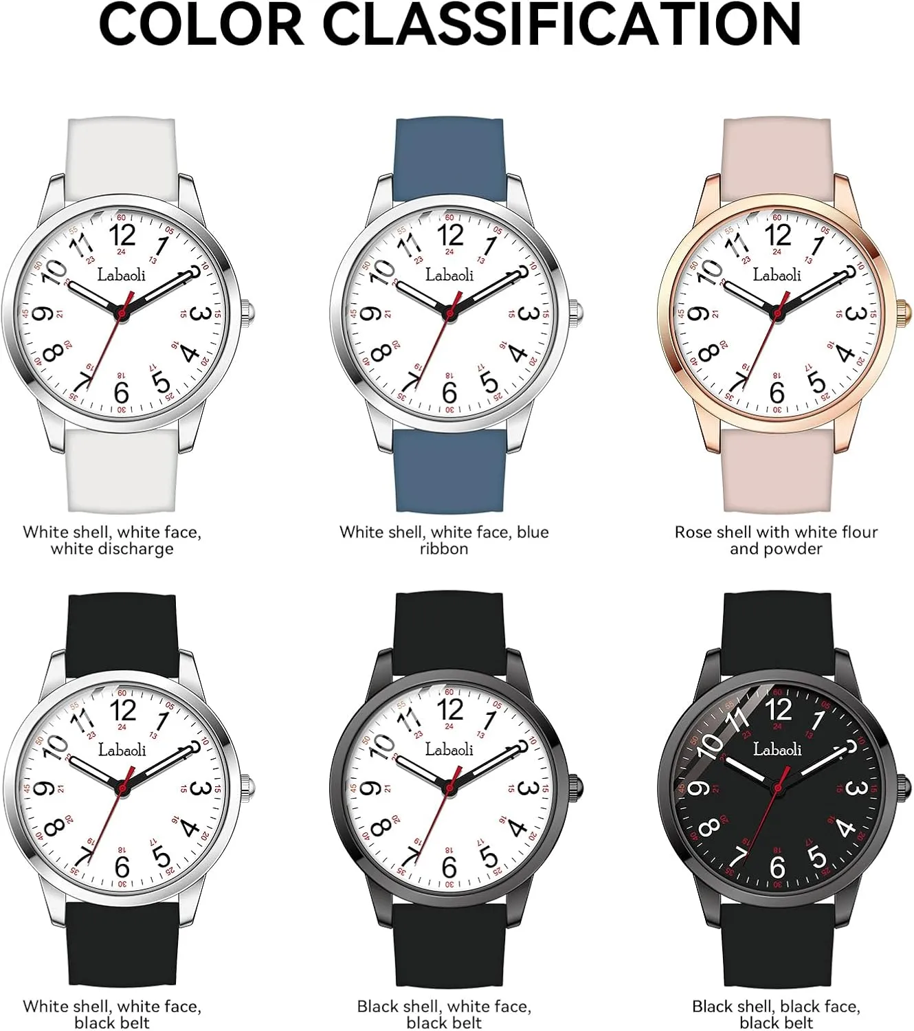 Watch, Women's Watch, Stylish and Versatile Easy-to-Read Women's Wristwatch with Silicone Strap youngster partnership antipathy cautious Quartz Watch Ladies 