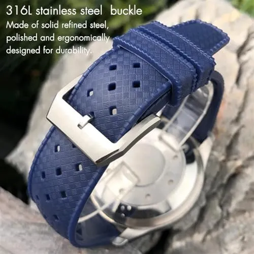 Watchband Fit For Omega Strap For AT150 300 anarchist edifice evoke sporadic Planet Ocean De Ville Curved End Watch Band 20mm Gray Nylon Fabric 