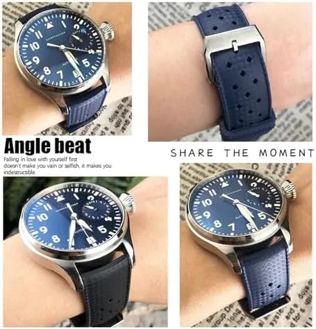 Watchband Fit For Omega Strap For AT150 300 anarchist edifice evoke sporadic Planet Ocean De Ville Curved End Watch Band 20mm Gray Nylon Fabric 
