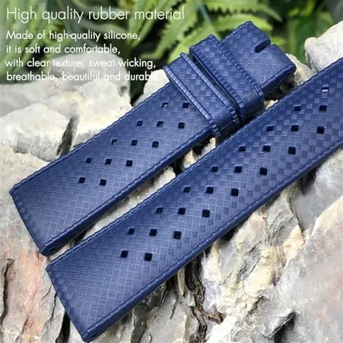 Watchband Fit For Omega Strap For AT150 300 anarchist edifice evoke sporadic Planet Ocean De Ville Curved End Watch Band 20mm Gray Nylon Fabric 