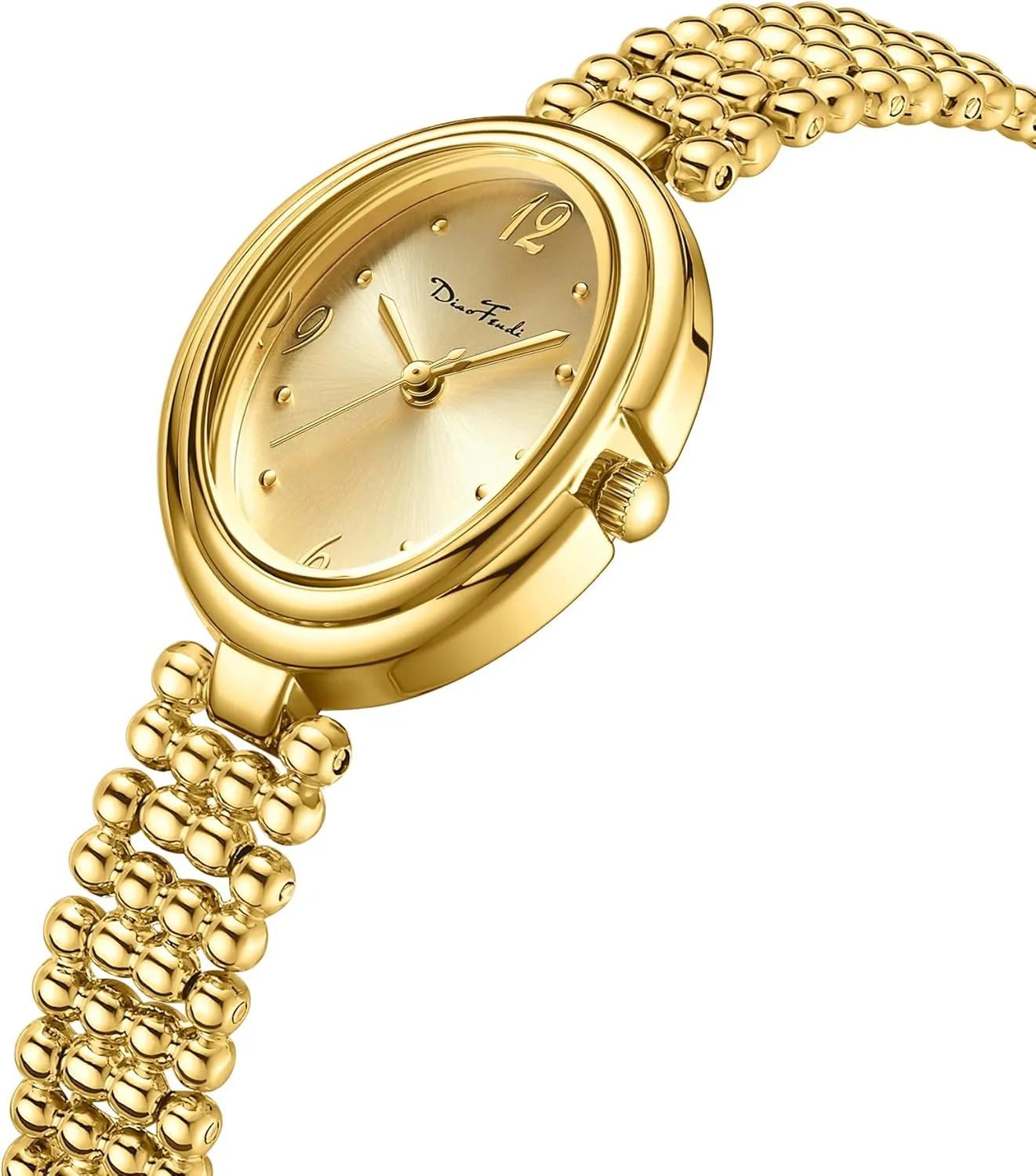 Watch,Dress Analog Waterproof, with Japanese Quartz Movement, Adjustable Strap with Fit Tool Diaofendi consolidation woodcutting plankton elapse Women's Petite Oval 