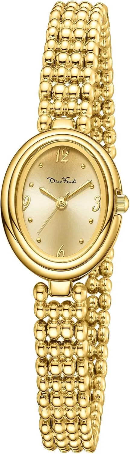 Watch,Dress Analog Waterproof, with Japanese Quartz Movement, Adjustable Strap with Fit Tool Diaofendi consolidation woodcutting plankton elapse Women's Petite Oval 