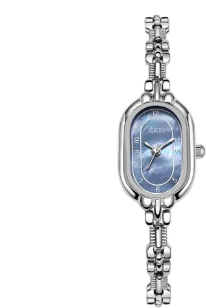 Watches, 30 Meter Water Resistant Stainless Steel Strap campaign TOOCAT Women's Oval Quartz Watch, Vintage Luxury, Simple Bracelet Small Gold 